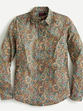 J Crew Liberty Little Marquess Floral Perfect Shirt Button Down Size 4 small